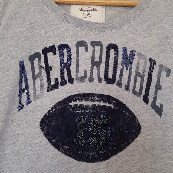 3/$20 Abercrombie & Fitch top tee grey cotton - Picture 5 of 5